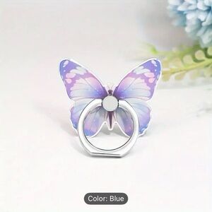 Butterfly Phone Ring Holder in Purple and Blue